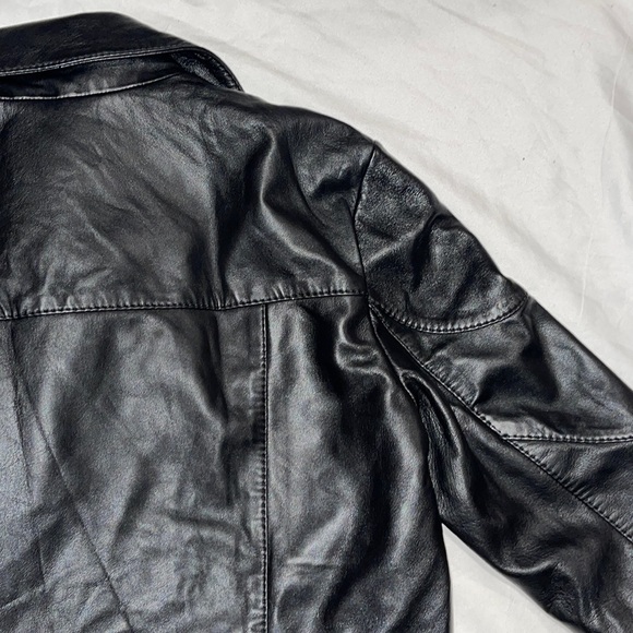 New Guess Marciano 100% Leather Zip Up Asymmetrical Zipper Jacket S - Picture 8 of 13